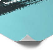 Anführungszeichen aquamarin und schwarz mit Text h Poster (Ecke)