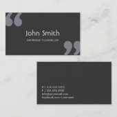 Anführungszeichen-Eheberatung-Visitenkarte Visitenkarte (Vorne/Hinten)