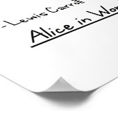 Anführungszeichen für Alicen im Wunderland Poster (Ecke)