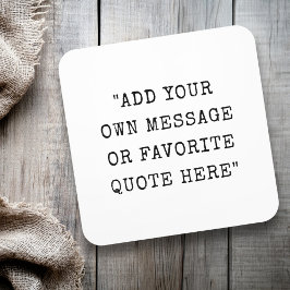 Anführungszeichen für benutzerdefinierte Schriftar Getränkeuntersetzer