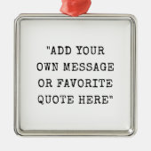 Anführungszeichen für benutzerdefinierte Schriftar Ornament Aus Metall (Vorne)