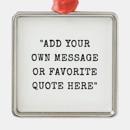 Anführungszeichen für benutzerdefinierte Schriftar Ornament Aus Metall