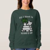 Anführungszeichen für Bücher und Katzen - Lustige Sweatshirt (Vorderseite)