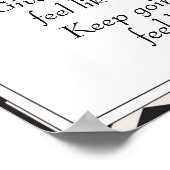 Anführungszeichen für das Schwarze Inspirationsleb Poster (Ecke)