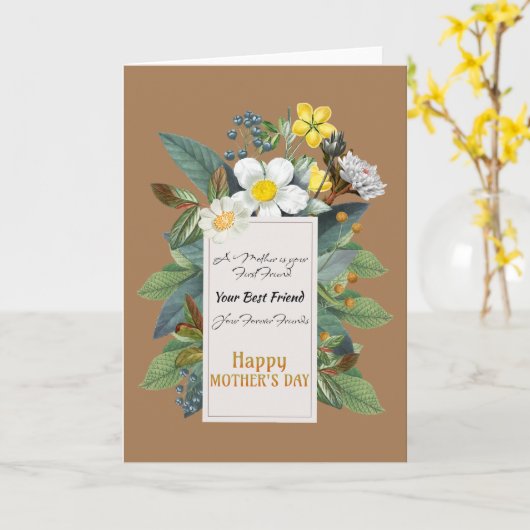 Anführungszeichen für den Muttertag Karte (Gelbe Blume)