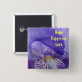 Anführungszeichen für die Liebe von Hope Happiness Button (Vorne & Hinten)