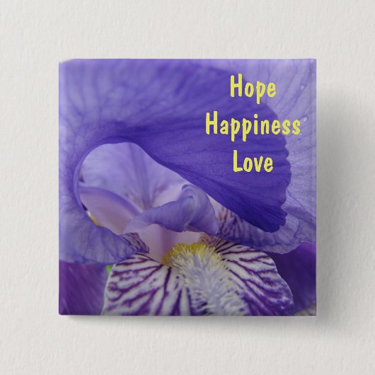 Anführungszeichen für die Liebe von Hope Happiness Button (Vorderseite)