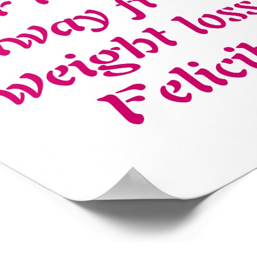 Anführungszeichen für Gewichtsverluste Poster (Ecke)