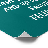 Anführungszeichen für Gewichtsverluste Poster (Ecke)