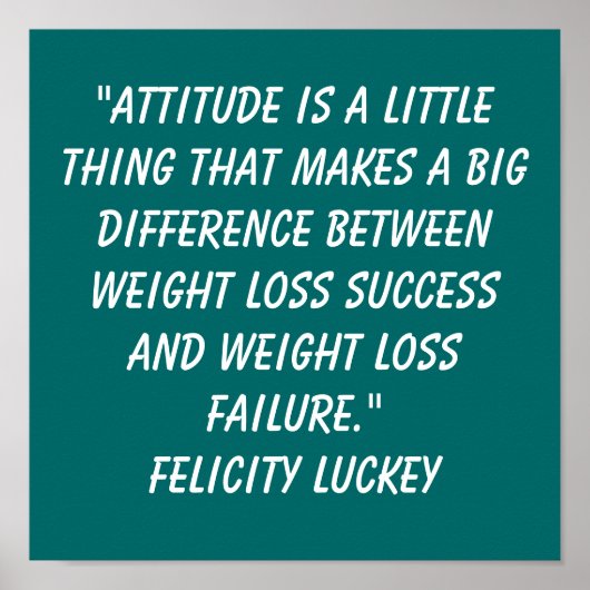 Anführungszeichen für Gewichtsverluste Poster (Vorne)