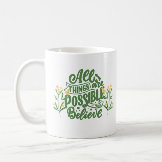 Anführungszeichen für grüne Bedeutung Kaffeetasse (Links)