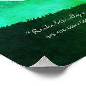 Anführungszeichen für natürliche Yoga Studio-Mediz Poster (Ecke)