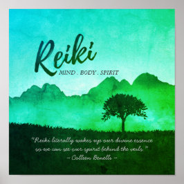 Anführungszeichen für natürliche Yoga Studio-Mediz Poster