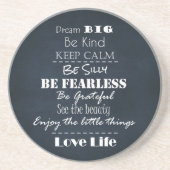 Anführungszeichen für positive Einstellungen Getränkeuntersetzer (Vorne)