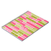 Anführungszeichen für Rosa und grüne Liebe Notizblock (Linke Seite)