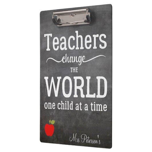 Anführungszeichen für rote Apfelschalkpappenschrif Klemmbrett (Links)