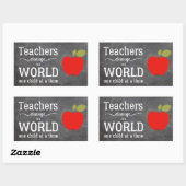 Anführungszeichen für rote Apfeltypografie Rechteckiger Aufkleber (Blatt)