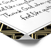 Anführungszeichen für Schwarzes Inspirationsleben Poster (Ecke)