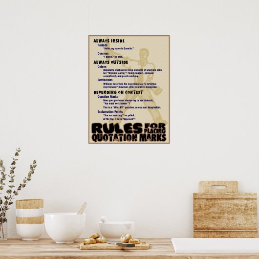 Anführungszeichen Poster (Küche)