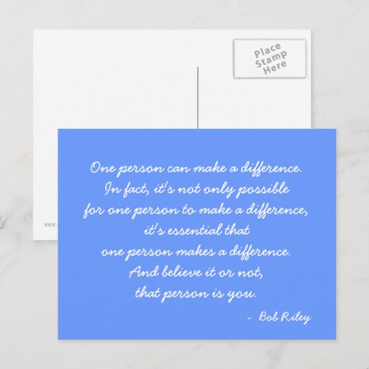 Anführungszeichen Postkarte (Vorne/Hinten)