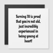 Anführungszeichen zum 70. Geburtstag Magneteinladung (Vorne/Hinten)