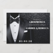 Angabe der Krawatte für den Trauzeuge Einladung (Vorderseite)