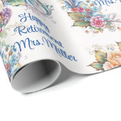 Angabe des Namens "Bloral" oder "Geburtsdatum" Geschenkpapier (Rolleneckpunkt)