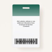 Angabe des Namens für Bar-Logo für das benutzerdef Ausweis (Rückseite)