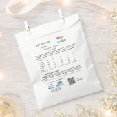 Angaben der Kurierlieferfirma zuzüglich Preisgewic Geschenktütchen (Ausgeschnitten)