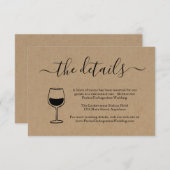 Angaben Weinkarte Begleitkarte (Vorne/Hinten)