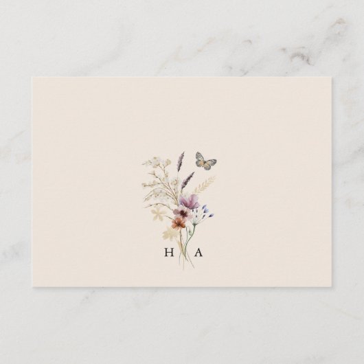 Angaben zu Boho Wedding Begleitkarte (Rückseite)