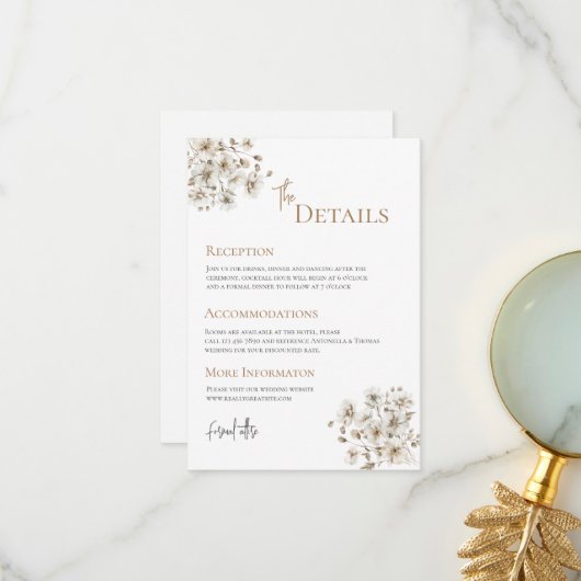 Angaben zu Boho Wedding Dankeskarte (Vorderseite/Rückseite Beispiel)