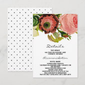 Angaben zu Botanischen Blume Hochzeiten Begleitkarte (Vorne/Hinten)