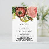 Angaben zu Botanischen Blume Hochzeiten Begleitkarte (Stehend Vorderseite)