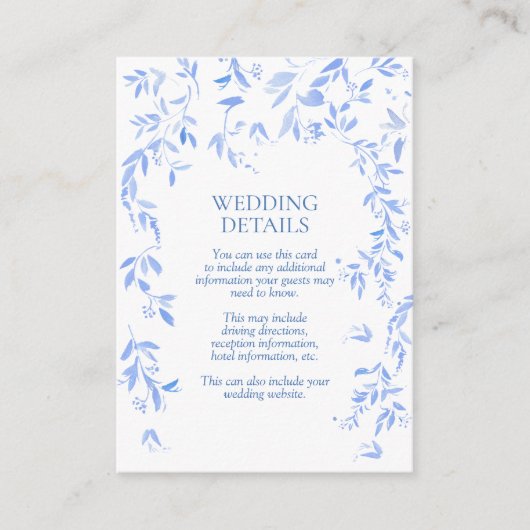 Angaben zu Botanischen Hochzeiten in Französisch-B Begleitkarte (Vorderseite)