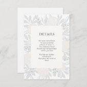 Angaben zu Creme-Rose Begleitkarte (Vorne/Hinten)