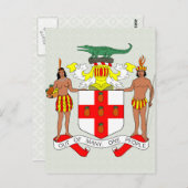Angaben zu Jamaika-Wappen Postkarte (Vorne/Hinten)