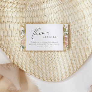 Angaben zu neutralen Wasserfarben, Blüten und Gold Begleitkarte