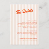 Angaben zu Pfirsich und Mandarine Stripter Retro-H Begleitkarte (Vorderseite)