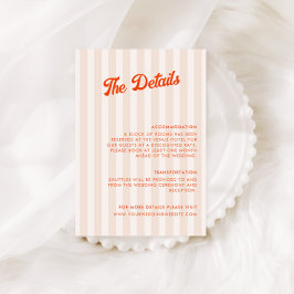 Angaben zu Pfirsich und Mandarine Stripter Retro-H Begleitkarte