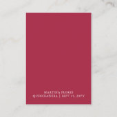 Angaben zu rote Rose und Eukalyptus Custom Empfang Begleitkarte (Rückseite)