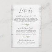 Angaben zu rustikalem Holz und botanischem Blattwe Begleitkarte (Vorderseite)