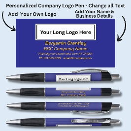 Angaben zu Unternehmen, Gold/Orange-Text zu Royal  Kugelschreiber