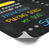 Angaben zum Alter meines ersten Schultages Poster (Ecke)