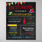 Angaben zum Alter meines ersten Schultages Poster (Vorne)