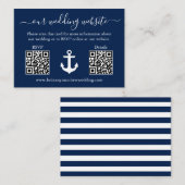 Angaben zum Blue Anchor 2 QR-UAWG für Hochzeiten g Begleitkarte (Vorne/Hinten)