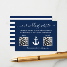Angaben zum Blue Anchor 2 QR-UAWG für Hochzeiten g Begleitkarte