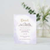 Angaben zum Hochzeitsfeiern und Informationen Begleitkarte (Stehend Vorderseite)