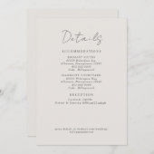 Angaben zum Hochzeitsgrad Einladung (Vorne/Hinten)