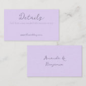 Angaben zum Hochzeitsgrad von Monogram Minimalisti Visitenkarte (Vorne/Hinten)